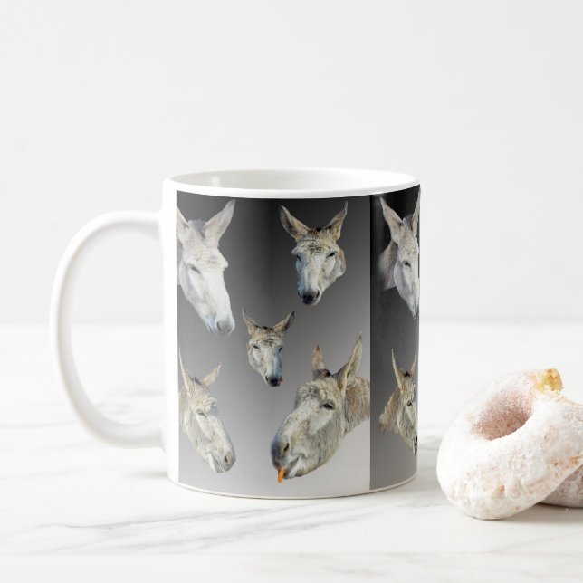Mug portrait de A Donkey, (Avec donut)