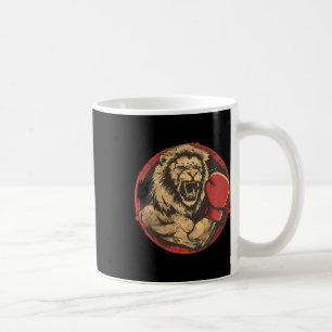 Mug Portrait de boxeur lion motif faune kickboxing Amo