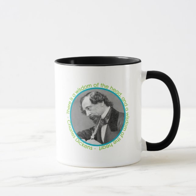 Mug Portrait de Charles Dickens avec la citation (Droite)