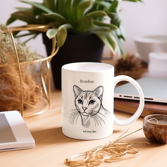 Mug Portrait de chat Bombay (Créateur téléchargé)