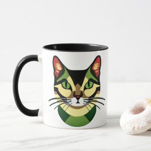 Mug Portrait de chat Camouflage