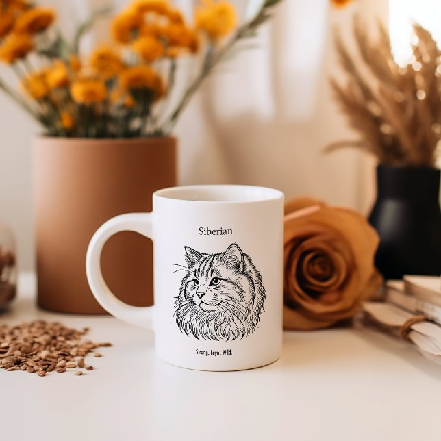 Mug Portrait de chat de Sibérie (Créateur téléchargé)