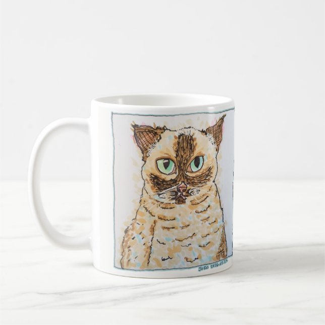 Mug Portrait de Chat Fantaisiste Coloré (Gauche)