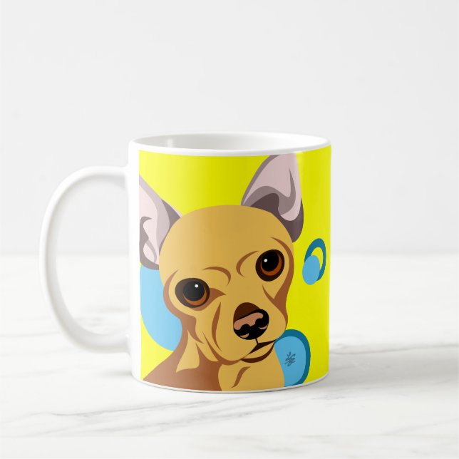 Mug Portrait de chien Chihuahua (Gauche)
