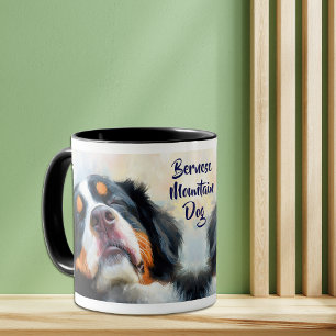 Mug Portrait de chien de montagne bernois endormi