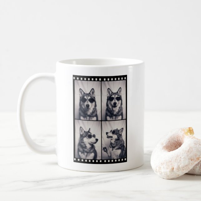 Mug Portrait de chien Husky (Avec donut)