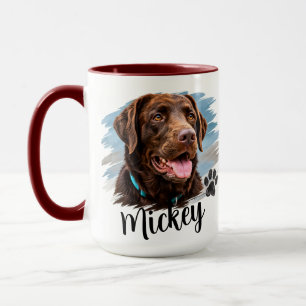 Mug Portrait de chien personnalisé