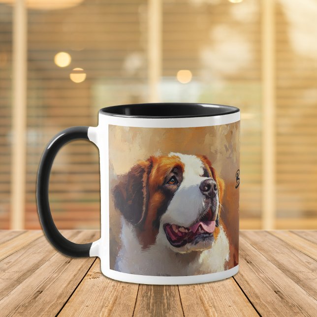 Mug Portrait de chien Saint-Bernard (Créateur téléchargé)