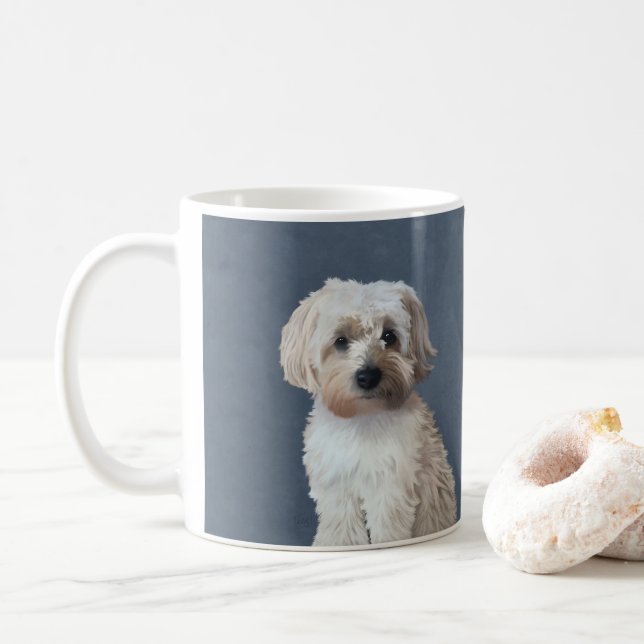 Mug Portrait de chien Shorkie (Avec donut)