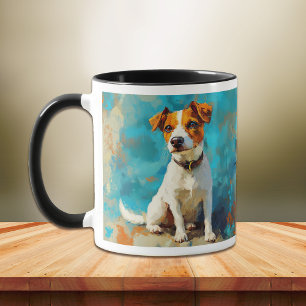 Mug Portrait de chien Terrier Jack Russell
