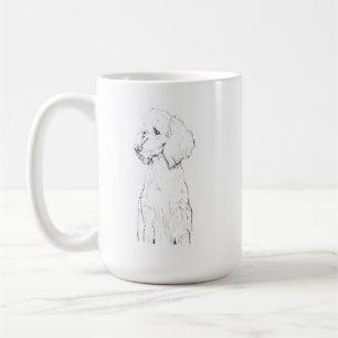 Mug Portrait de compagnie de chien caniche standard 