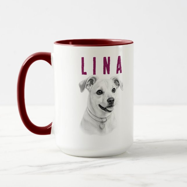 Mug Portrait de compagnie personnalisé (Gauche)