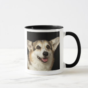 Mug Portrait de corgi noir, brun et blanc