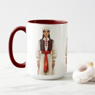 Mug Portrait de costume albanais traditionnel Patrim