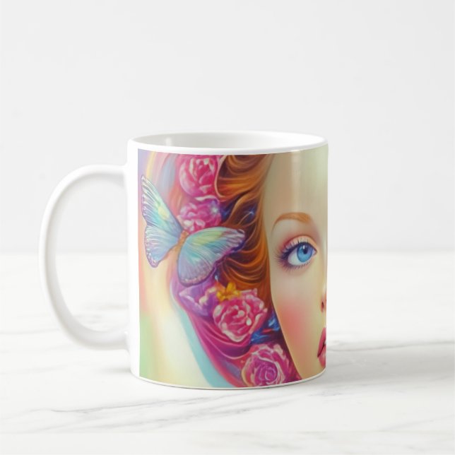 Mug Portrait de couronne éthérée (Gauche)