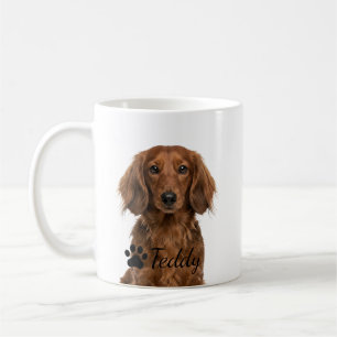 Mug Portrait de Dachshund réaliste personnalisé sur mu