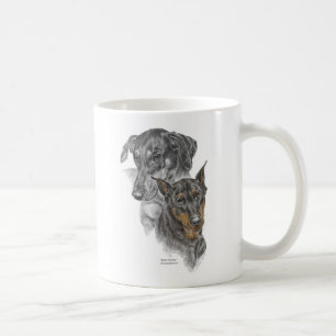 Mug Portrait de deux Dobermans