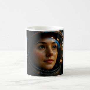 Mug Portrait de femme astronaute