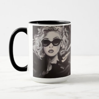 Mug Portrait de Femme Glamour - Affiche d'Art Moderne
