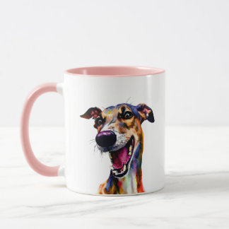 Mug Portrait de Galgo mignon et coloré