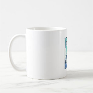 Mug Portrait de girafe coloré Gravure vintage vecteur