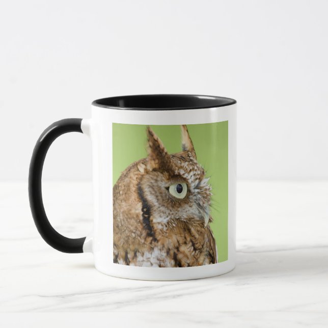 Mug Portrait de hibou de cri strident (Gauche)