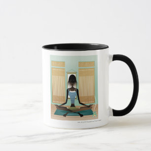 Mug Portrait de jeune femme faisant le yoga