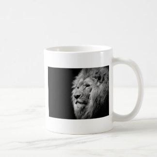 Mug Portrait de Lion noir blanc - Photographie d'anima