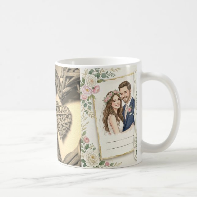 Mug Portrait de Mariage Personnalisé  (Droite)