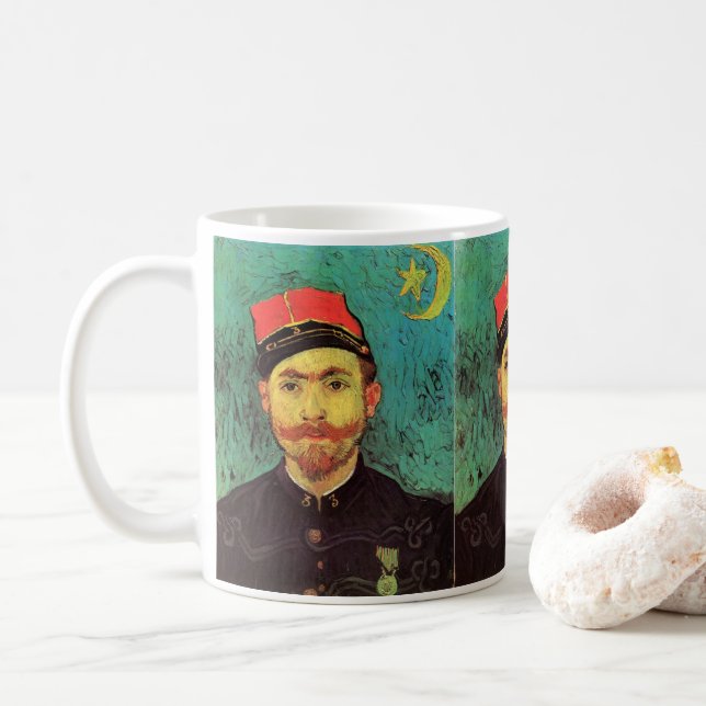 Mug Portrait de Milliet, L'Amant par Vincent van Gogh (Avec donut)