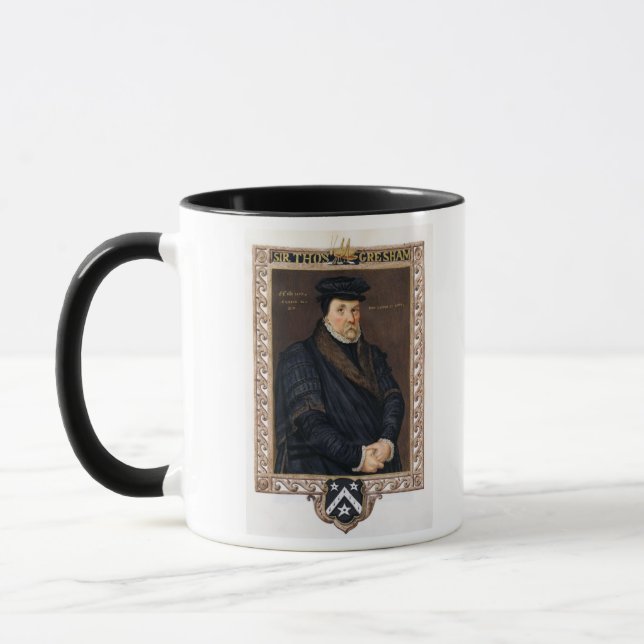 Mug Portrait de monsieur Thomas Gresham (c.1519-79) de (Gauche)