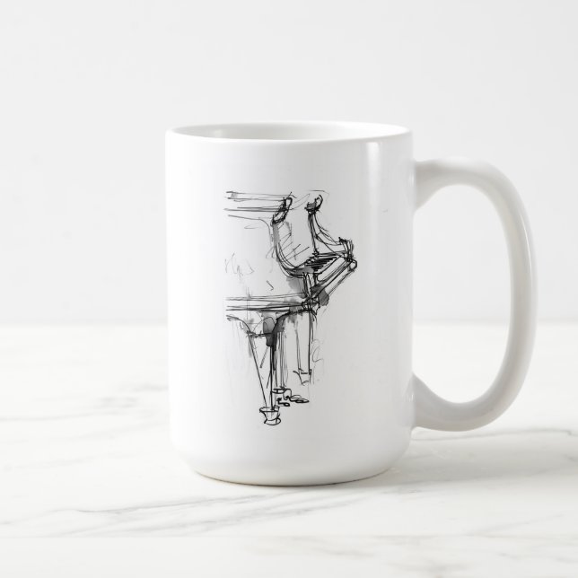 Mug Portrait de piano Abstrait (Droite)