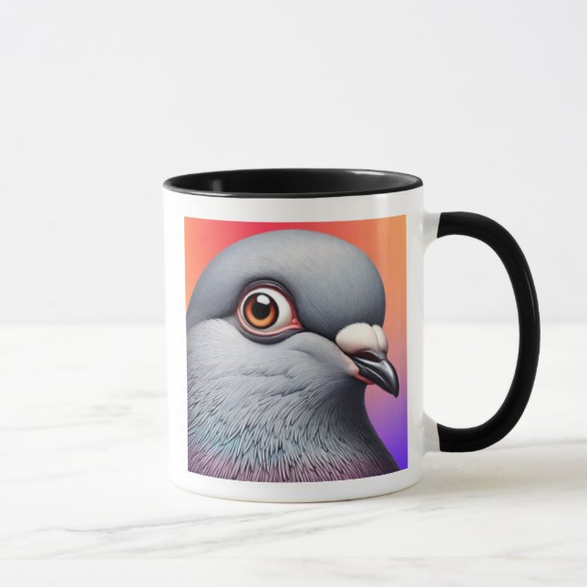 Mug Portrait de pigeon. (Droite)
