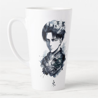 Mug Portrait de Soldat au Café Latte Encre Bleue