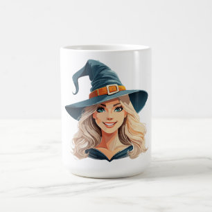 Mug Portrait de sorcière de Halloween en dessin animé