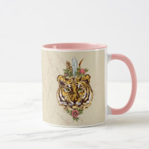 Mug Portrait de style de Boho de tigre