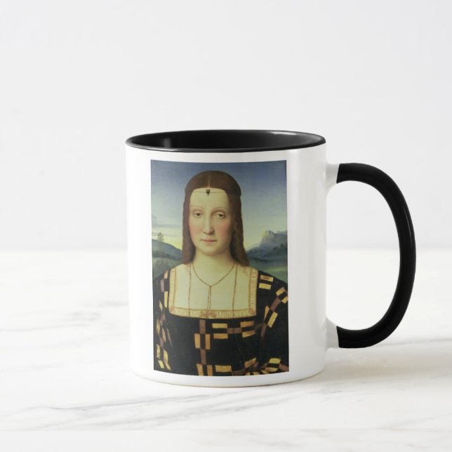 Mug Portrait d'Elizabeth Gonzaga, c.1504 (huile sur le (Droite)