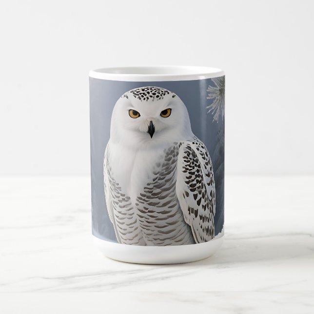 Mug Portrait d'hiver de Harfang des neiges (Centre)
