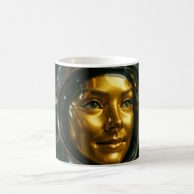 Mug Portrait doré visage femme (Centre)
