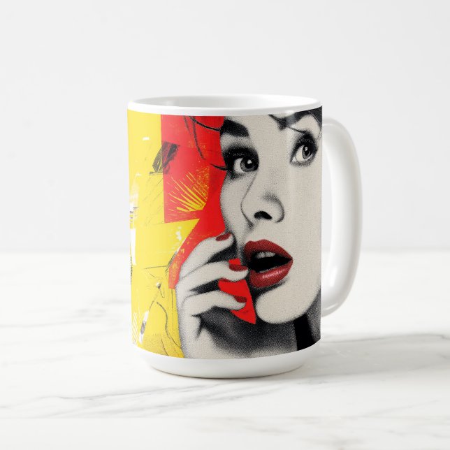 Mug Portrait double art pop  (Devant droit)