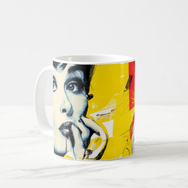 Mug Portrait double d'art pop (Devant gauche)