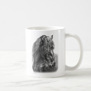Mug Portrait du cheval friésien Wavy Mane