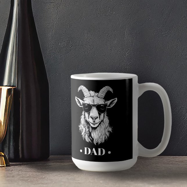 Mug Portrait du cool G.O.A.T. pour papa B&W ID1062 (Créateur téléchargé)