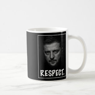 Mug Portrait du président Zelensky Respect Soutien Ukr