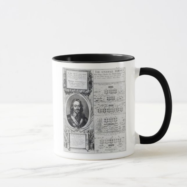 Mug Portrait du Roi Charles ' avec des diagrammes (Droite)