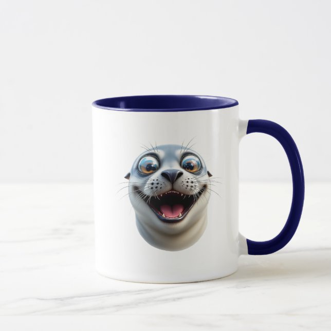 Mug Portrait d'un phoque super sympa. (Droite)