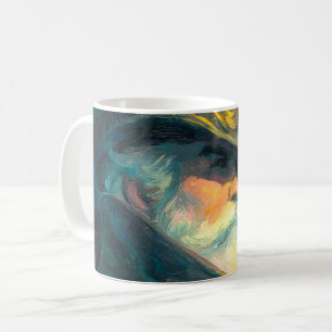 Mug Portrait d'un vieil homme hivernal vintage
