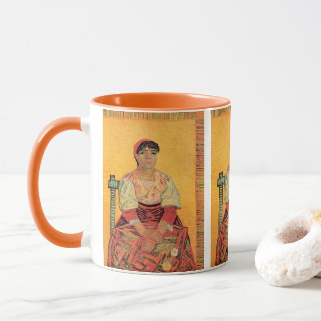 Mug Portrait d'une femme italienne par Vincent van Gog (Avec donut)