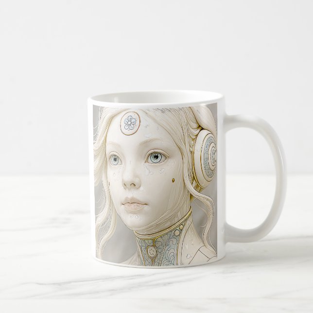 Mug Portrait fantastique d'une humanoïde (Droite)