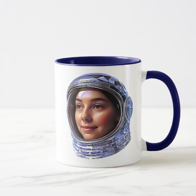 Mug Portrait femme astronaute (Droite)